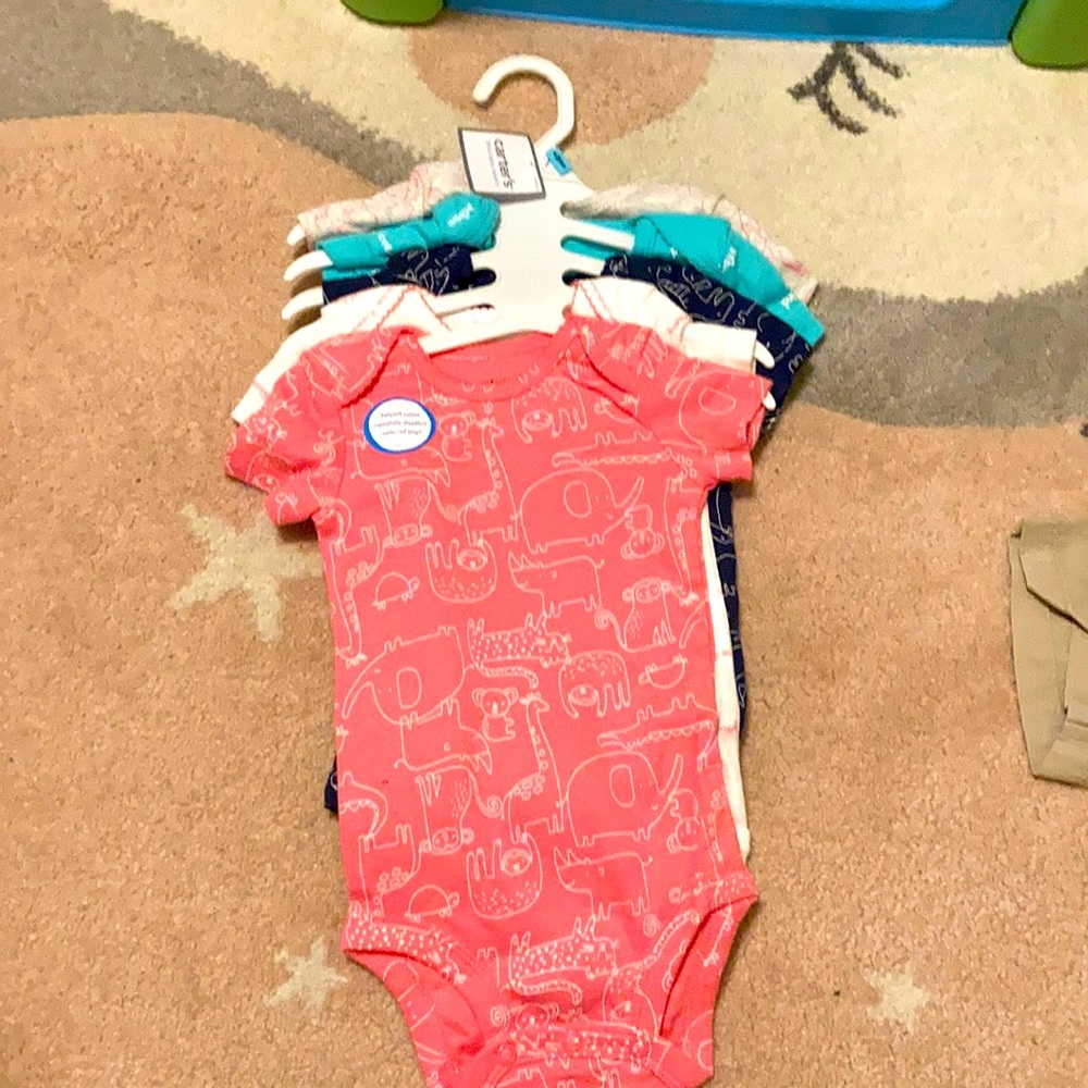 6 month short sleeve girl onesies